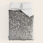 Soft Silver Gray Glitter #1 (Faux Glitter - Photography) #shiny #decor #art #society6 Comforter Gallery Image 6