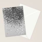 Soft Silver Gray Glitter #1 (Faux Glitter - Photography) #shiny #decor #art #society6 Stationery Card Gallery Image 2