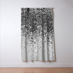 Soft Silver Gray Glitter #1 (Faux Glitter - Photography) #shiny #decor #art #society6 Window Curtain Gallery Image 3