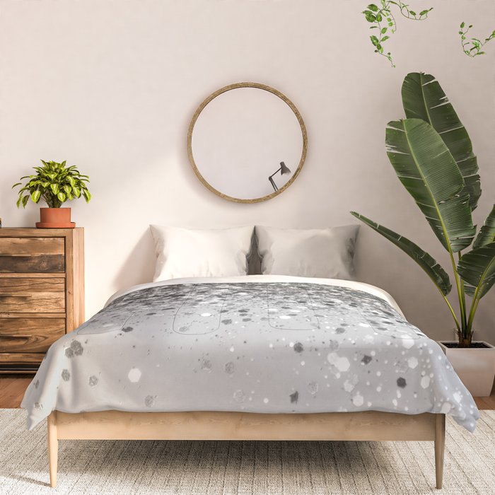 Soft Silver Gray Glitter #1 (Faux Glitter - Photography) #shiny #decor #art #society6 Comforter Gallery Image 3