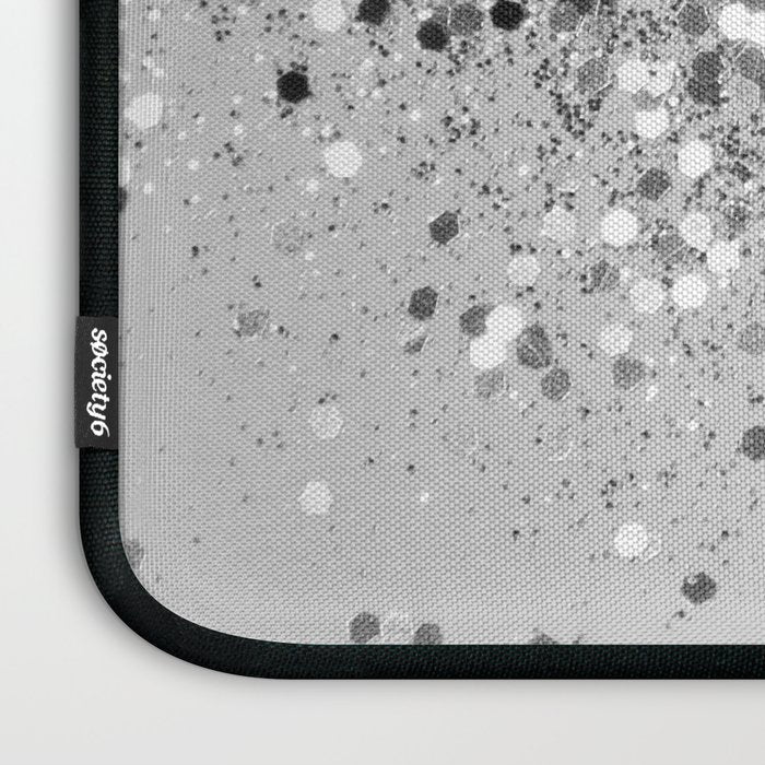 Soft Silver Gray Glitter #1 (Faux Glitter - Photography) #shiny #decor #art #society6 Laptop Sleeve Gallery Image 3