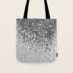 Soft Silver Gray Glitter #1 (Faux Glitter - Photography) #shiny #decor #art #society6 Tote Bag Gallery Image 1