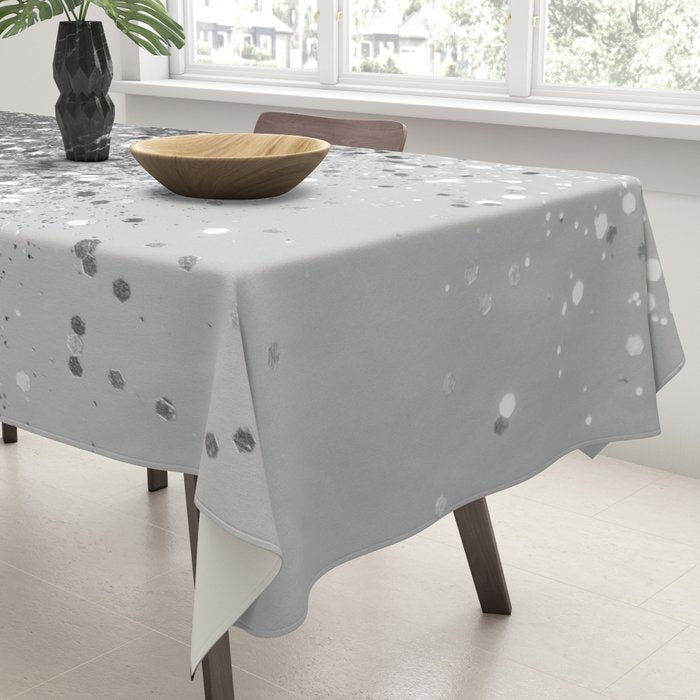 Soft Silver Gray Glitter #1 (Faux Glitter - Photography) #shiny #decor #art #society6 Tablecloth Gallery Image 3