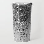 Soft Silver Gray Glitter #1 (Faux Glitter - Photography) #shiny #decor #art #society6 Travel Mug Gallery Image 2
