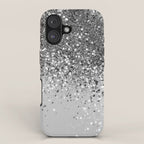 Soft Silver Gray Glitter #1 (Faux Glitter - Photography) #shiny #decor #art #society6 iPhone Case Gallery Image 1