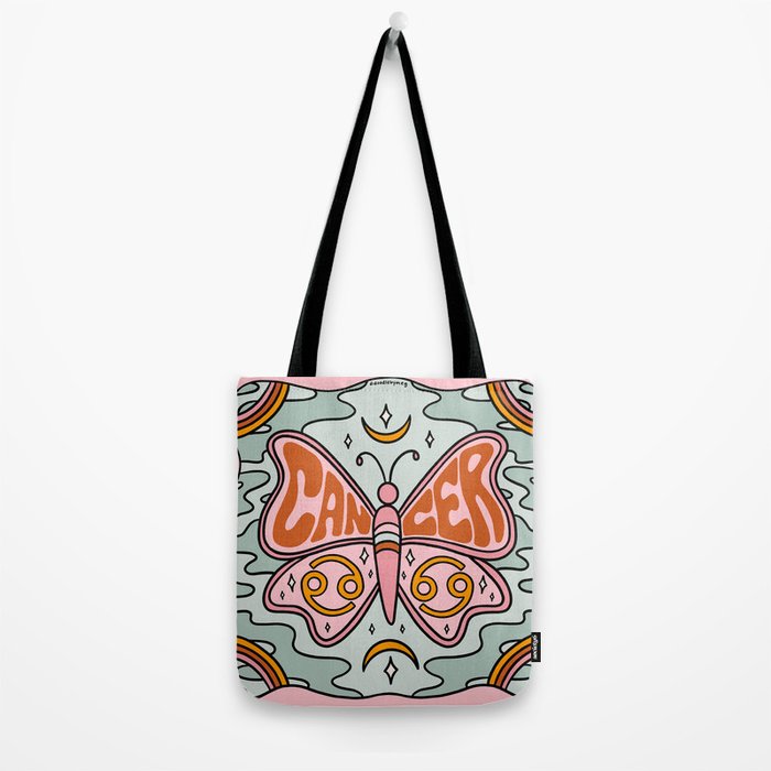 Cancer Butterfly Tote Bag Gallery Image 2