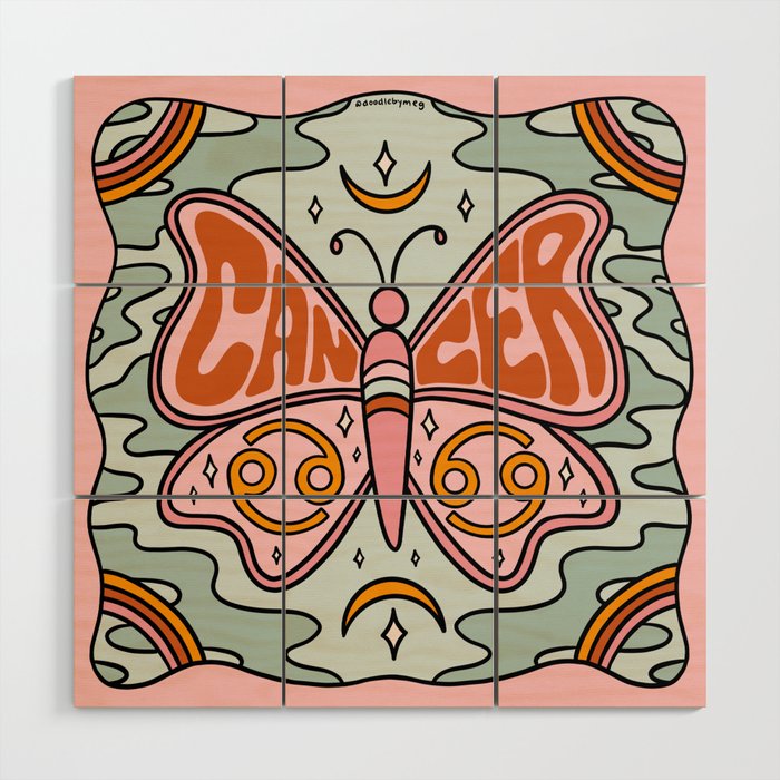 Cancer Butterfly Wood Wall Art Gallery Image 1