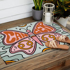 Cancer Butterfly Outdoor Rug Gallery Image 2