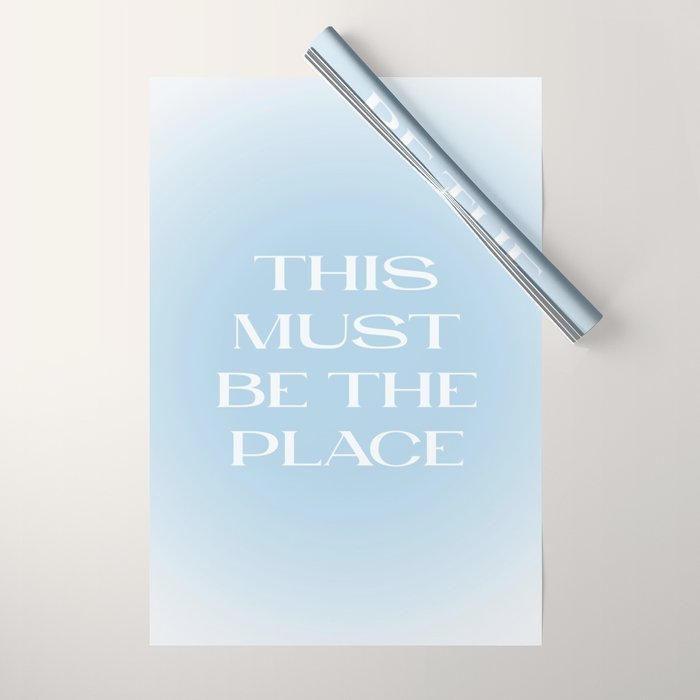 This Must Be The Place Baby Blue Wrapping Paper Gallery Image 1