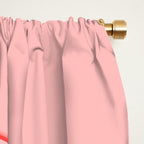 Groovy Floral Daydream Retro 60s 70s Flowers Pretty Pastel Blush Pink Window Curtain Gallery Image 2