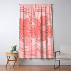 Groovy Floral Daydream Retro 60s 70s Flowers Pretty Pastel Blush Pink Window Curtain Gallery Image 5