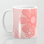 Groovy Floral Daydream Retro 60s 70s Flowers Pretty Pastel Blush Pink Coffee Mug Gallery Image 3