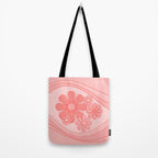 Groovy Floral Daydream Retro 60s 70s Flowers Pretty Pastel Blush Pink Tote Bag Gallery Image 2