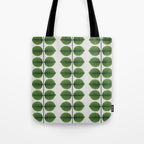 Green Leaves - Vintage Midcentury Modern Botanical Pattern Tote Bag Gallery Image 1