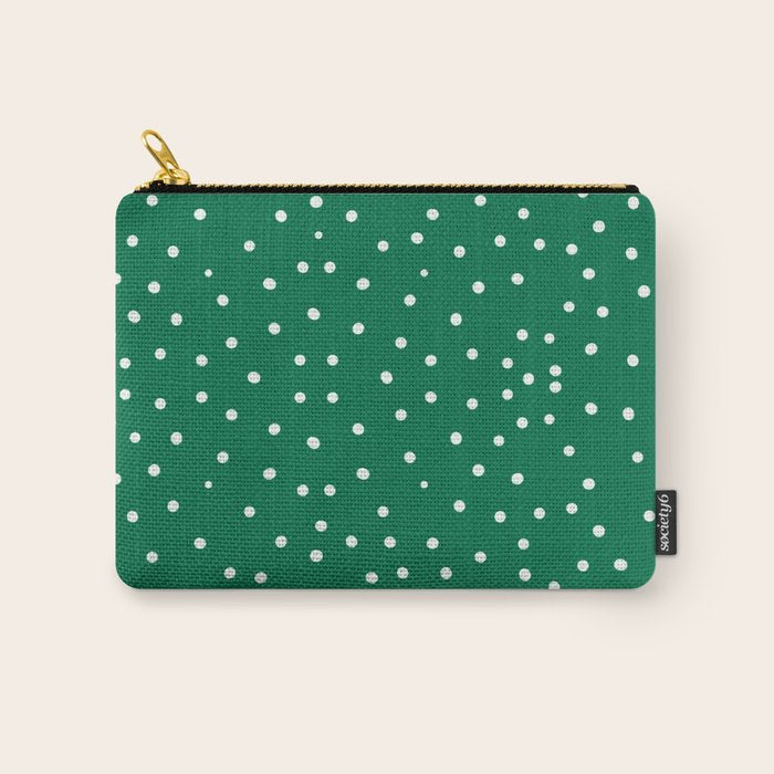 Green dotted pattern  Carry All Pouch Gallery Image 1