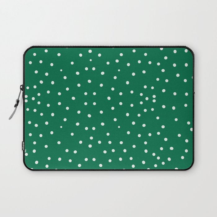 Green dotted pattern  Laptop Sleeve Gallery Image 1