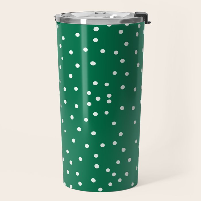 Green dotted pattern  Travel Mug Gallery Image 2