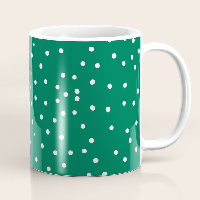 Green dotted pattern  Coffee Mug Gallery Image 1