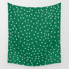 Green dotted pattern  Wall Tapestry Gallery Image 4