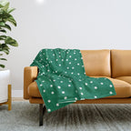 Green dotted pattern  Throw Blanket Gallery Image 1