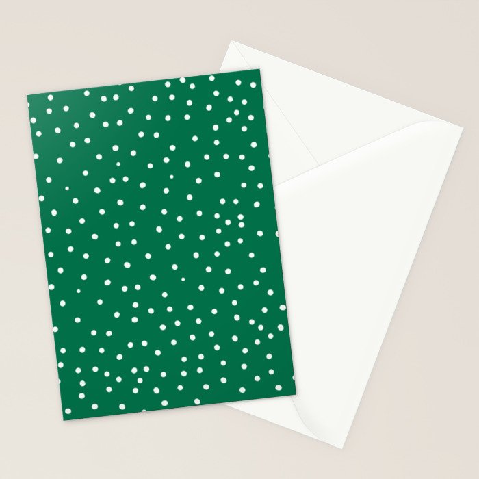 Green dotted pattern  Stationery Card Gallery Image 2