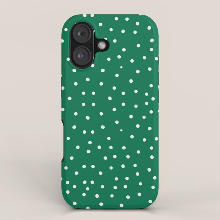 Green dotted pattern  iPhone Case Gallery Image 1