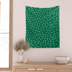 Green dotted pattern  Wall Tapestry Gallery Image 2