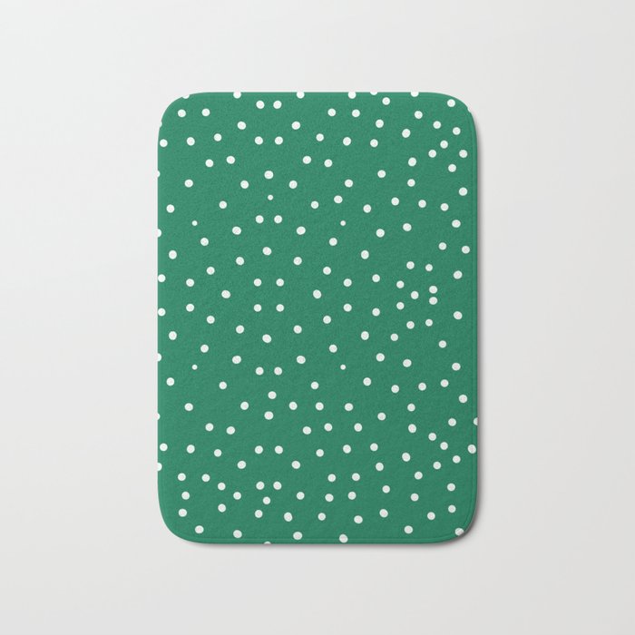 Green dotted pattern  Bath Mat Gallery Image 1