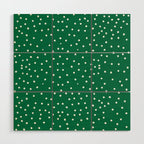 Green dotted pattern  Wood Wall Art Gallery Image 1