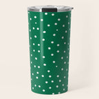 Green dotted pattern  Travel Mug Gallery Image 1