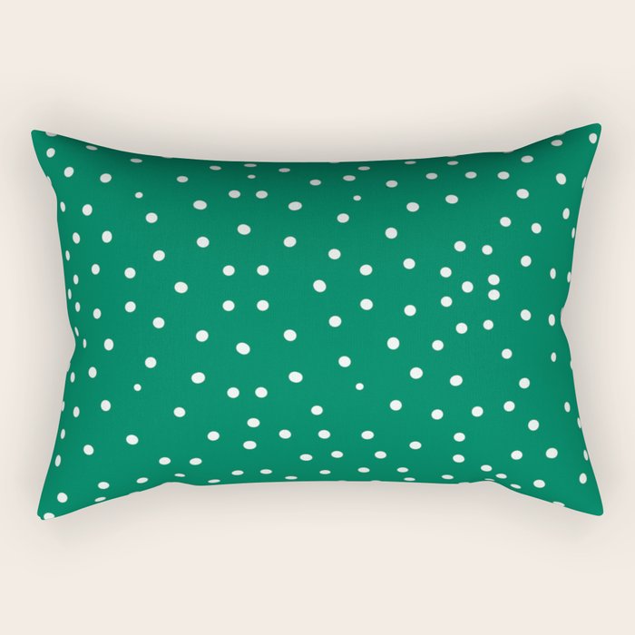 Green dotted pattern  Rectangular Pillow Gallery Image 1