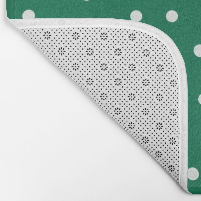 Green dotted pattern  Bath Mat Gallery Image 2