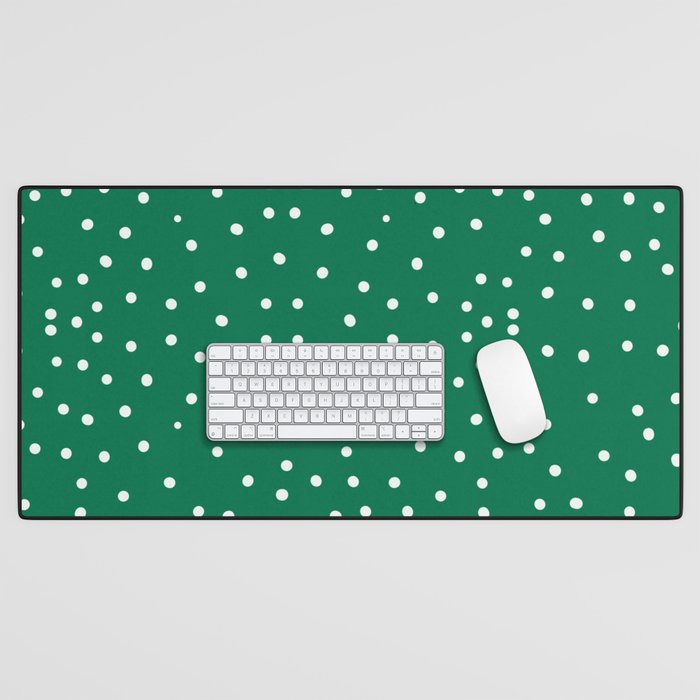 Green dotted pattern  Desk Mat Gallery Image 1