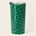 Green dotted pattern  Travel Mug Gallery Image 3