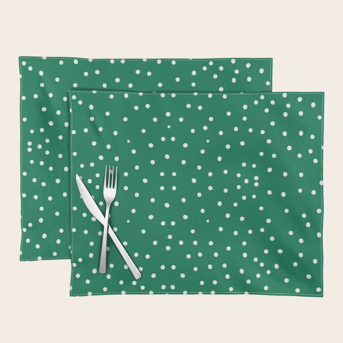 Green dotted pattern  Placemat Gallery Image 1