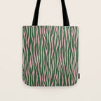 Tiger Stripes In Pink And Green Tote Bag Gallery Image 1