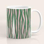 Tiger Stripes In Pink And Green Coffee Mug Gallery Image 1