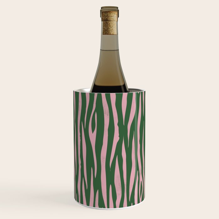 Tiger Stripes In Pink And Green Wine Chiller Gallery Image 1