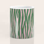 Tiger Stripes In Pink And Green Coffee Mug Gallery Image 4