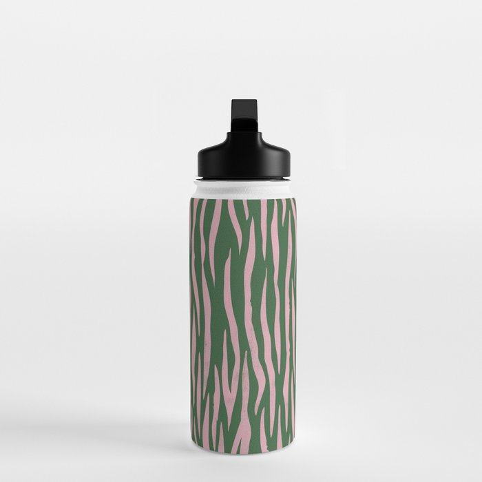 Tiger Stripes In Pink And Green Water Bottle Gallery Image 3