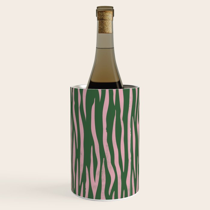Tiger Stripes In Pink And Green Wine Chiller Gallery Image 2
