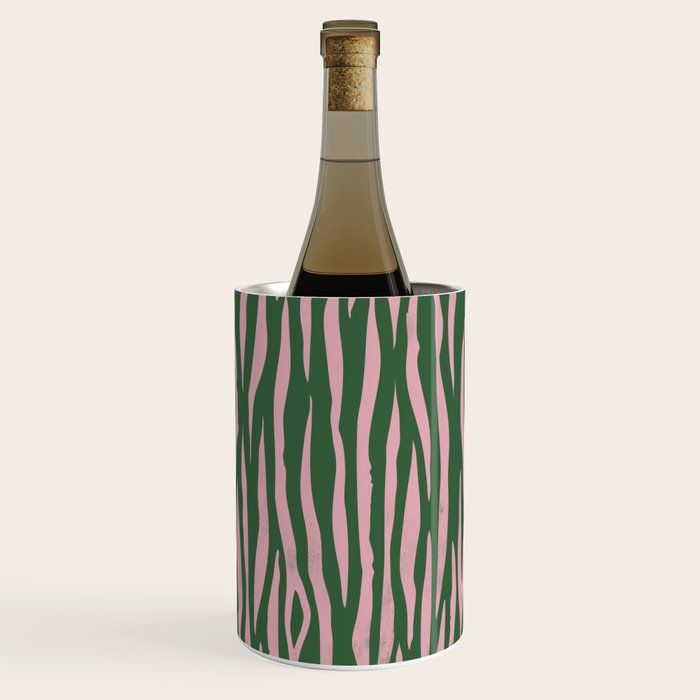 Tiger Stripes In Pink And Green Wine Chiller Gallery Image 3