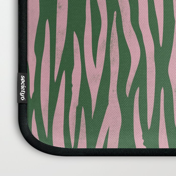 Tiger Stripes In Pink And Green Laptop Sleeve Gallery Image 3