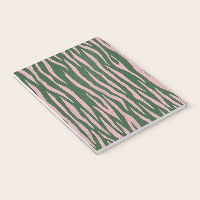 Tiger Stripes In Pink And Green Notebook Gallery Image 3