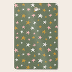 Stars Gold Cream Pink On Muted Green Cutting Board Gallery Image 1