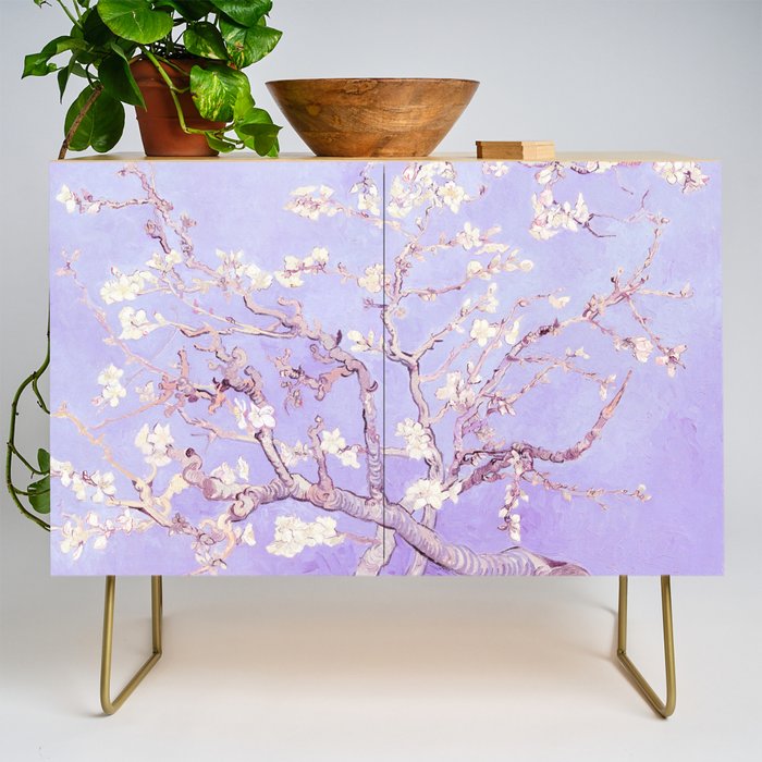 Vincent Van Gogh Almond Blossoms  Lavender Credenza Gallery Image 1