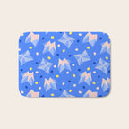 Origami Fortune Teller in Sky Blue & Peach Bath Mat Gallery Image 1