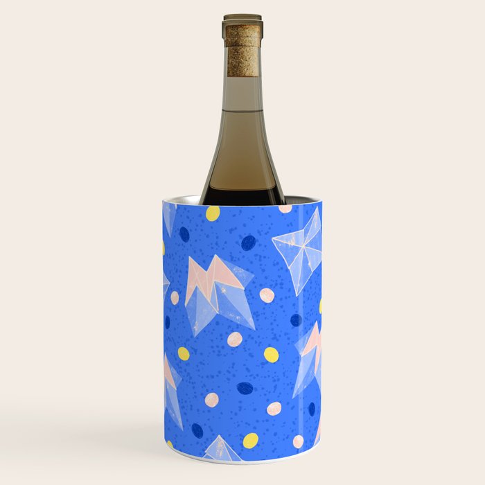 Origami Fortune Teller in Sky Blue & Peach Wine Chiller Gallery Image 1