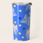 Origami Fortune Teller in Sky Blue & Peach Travel Mug Gallery Image 2