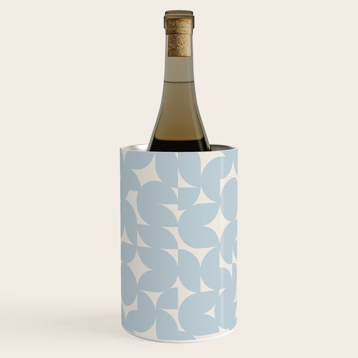 Contemporary Geometric Shapes - Soft Blue Wine Chiller Gallery Image 1